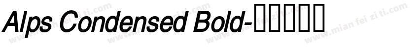 Alps Condensed Bold字体转换